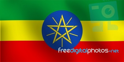 Flag Of Ethiopia -  Illustration Stock Image