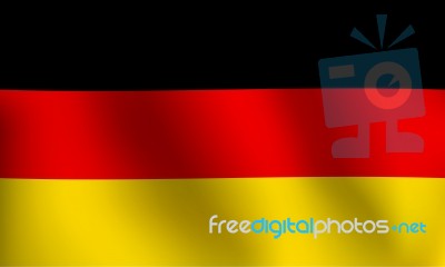 Flag Of Federal Republic Of Germany -  Illustration Stock Image