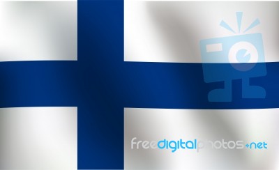 Flag Of Finland -  Illustration Stock Image