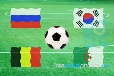 Flag Of Group H Soccer World Cup 2014 Stock Image