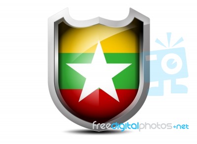 Flag Of Myanmar Stock Image