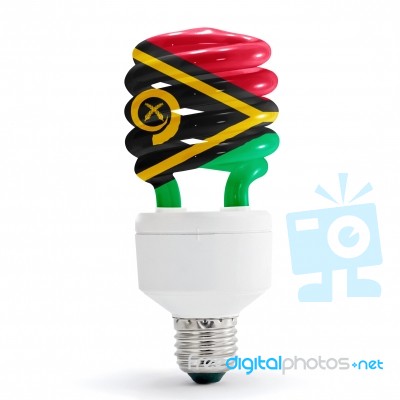 Flag Of  Palestine On Bulb Stock Photo