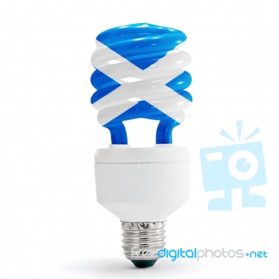  Flag Of Scotland On Bulb Stock Photo