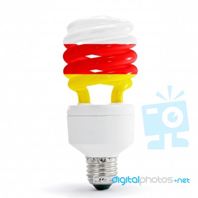 Flag Of South Ossetia On Bulb Stock Photo