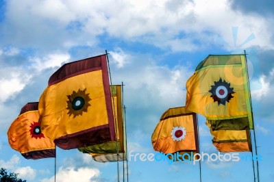 Flags On Display At Lloyd Park Croydon Surrey Stock Photo