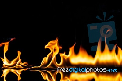 Flame Burning Hot Stock Photo