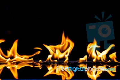 Flame Burning Hot Stock Photo