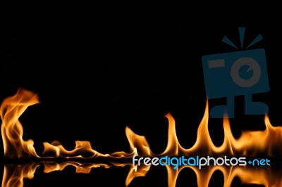 Flames Burning Hot Stock Photo