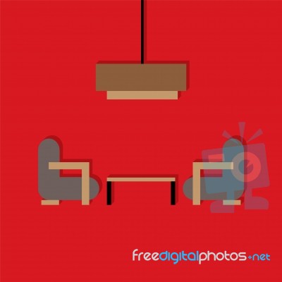 Flat Icon   Illustration  Stock Image