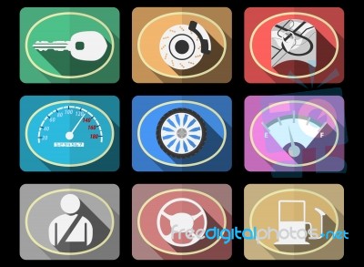 Flat Icons Stock Image