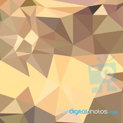 Flavescent Yellow Abstract Low Polygon Background Stock Image