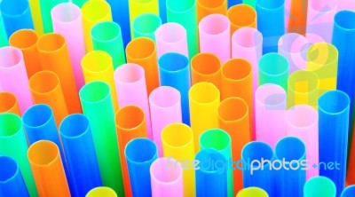 Flexible Straws Stock Photo