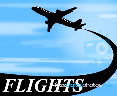 Flights Plane Shows Go On Leave And Air Stock Image