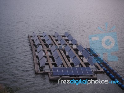 Float Solar Farm Stock Photo