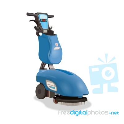 Floor Cleaning Machine Stock Image