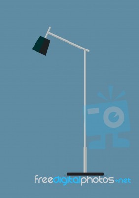 Floor Lamp Flat Icon Stock Image