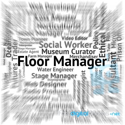 Floor Manager Means Live Event And Employment Stock Image