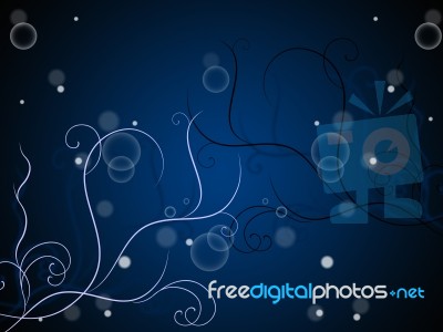 Floral And Bubbles Background Means Pretty Growth
 Stock Image