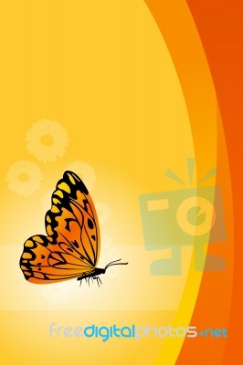 Floral Background With Butterfly Stock Image