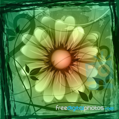 Floral Copyspace Shows Flower Boundary And Frame Stock Image