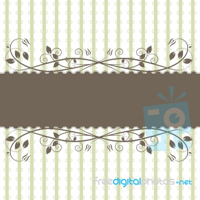 Floral Frame Vintage Style Stock Image