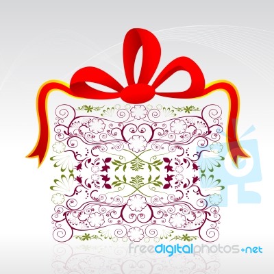 Floral Gift box Stock Image