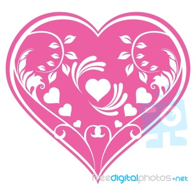 Floral Heart Stock Image