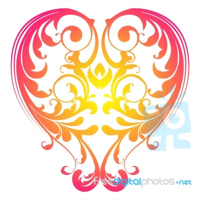 Floral Heart Stock Image