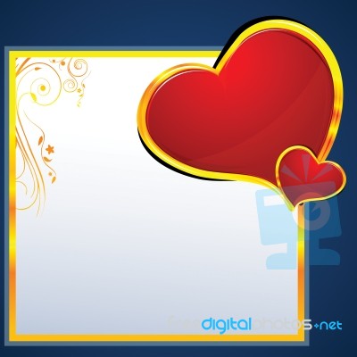 Floral Valentine Card Stock Image