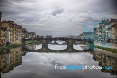 Florence Firenze Bridge Stock Photo