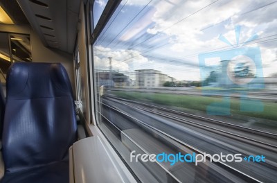 Florence From The Train Window Stock Photo