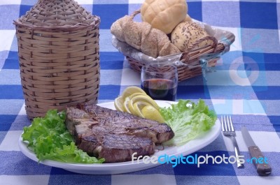 Florentine Steak Stock Photo