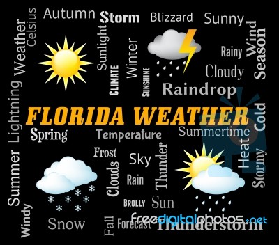 Florida Weather Means Meteorological Conditions And Climate Stock Image