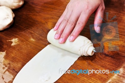 Flour,curry Puff Stock Photo