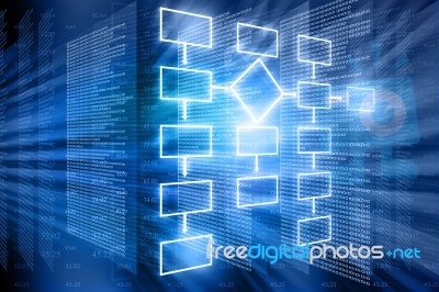 Flow Chart Background Stock Image