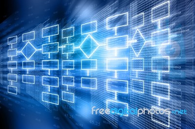 Flow Chart Background Stock Image