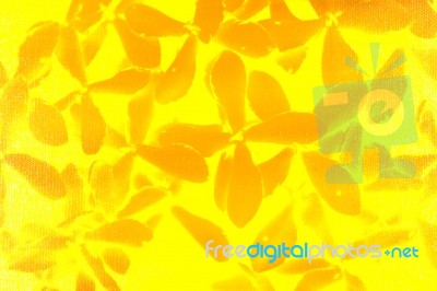 Flower  Pattern On Yellow Canvas Stock Image