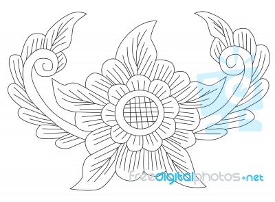 Flower Pattern Thai Style Stock Image