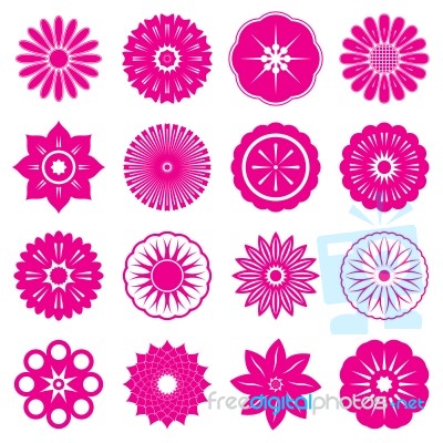 Flower Set  Illustration Stock Image