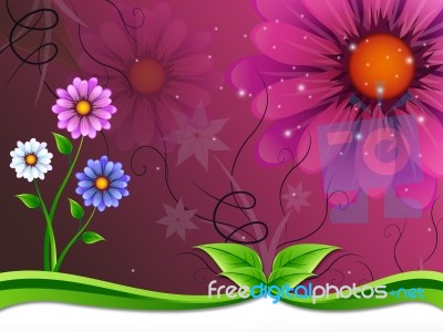 Flowers Background Means Flowering And Outside Beauty
 Stock Image