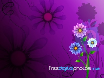 Flowers Background Shows Blooming Growing And Nature
 Stock Image