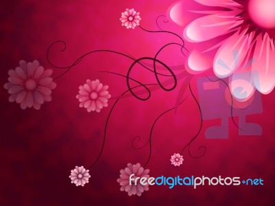 Flowers Background Shows Garden Growing And Nature
 Stock Image