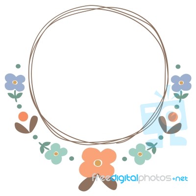 Flowers Frame Background Stock Image