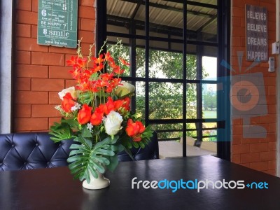 Flowers In Jug Stock Photo