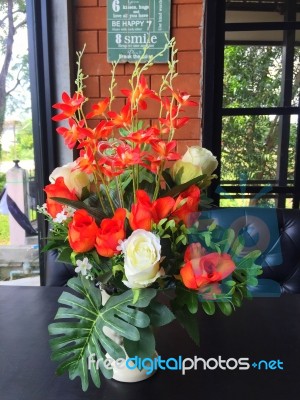 Flowers In The Jug Stock Photo