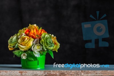 Flowers With A Black Background Stock Photo