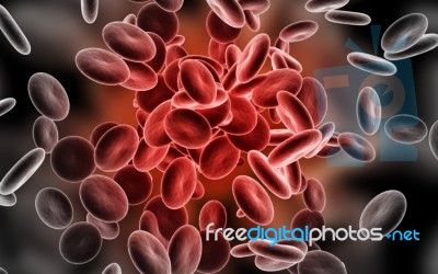 Flowing Blood Cells Stock Image