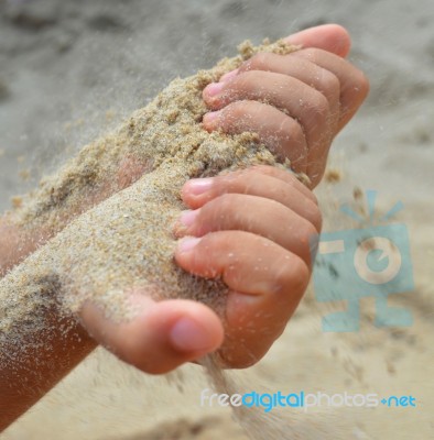 Flowing Sand Stock Photo