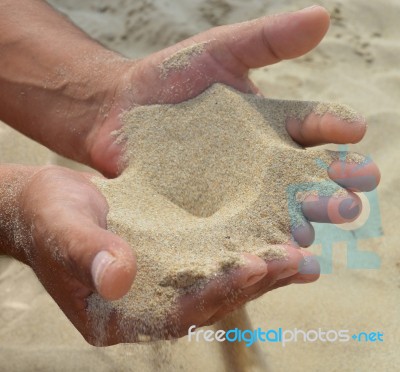 Flowing Sand Stock Photo