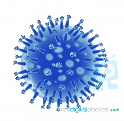 Flu Virus Structure Stock Image